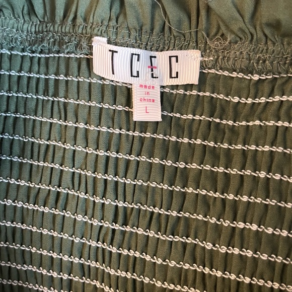 Olive green short cocktail dress - Picture 3 of 4